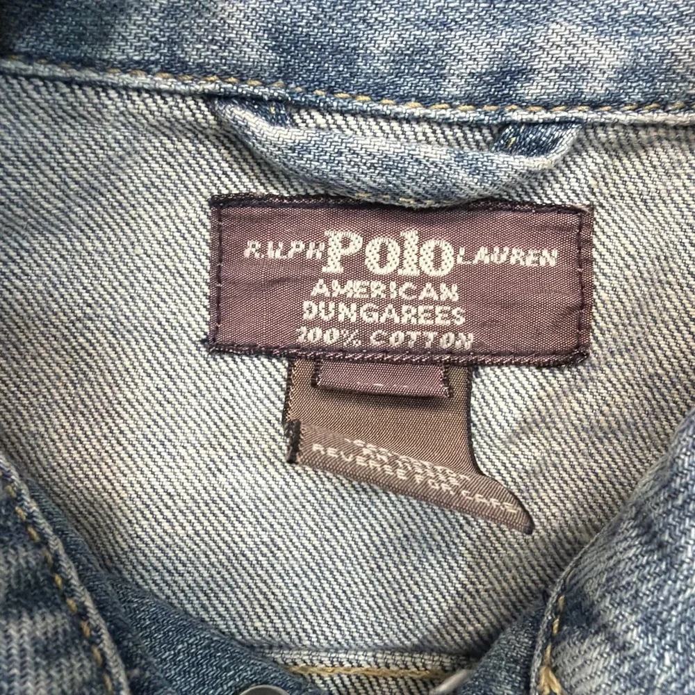 Ralph Lauren Polo Jeans Jacket Women's Medium (12/14) Light Denim Casual Classic - Picture 3 of 14